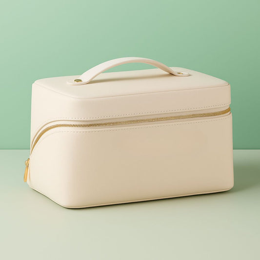 Premium Leather Toiletry & Makeup Bag
